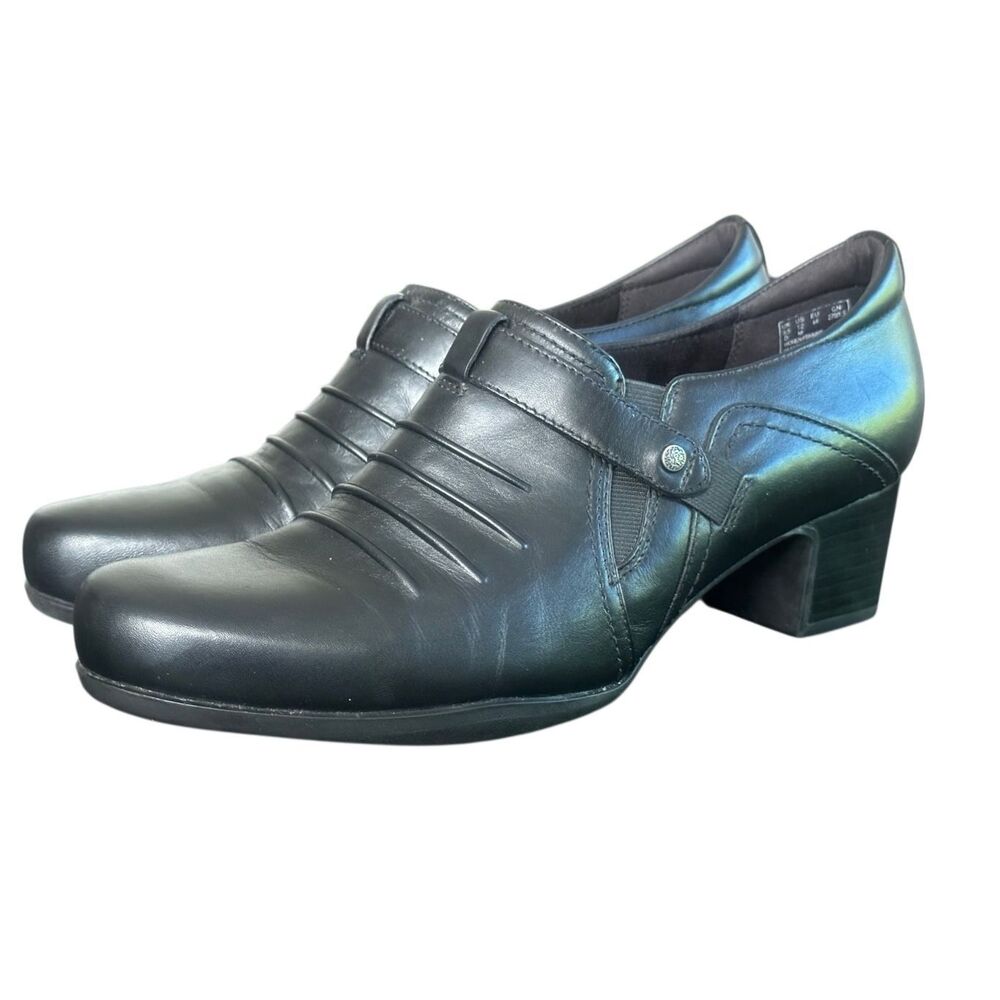 Clarks Artisan Rosalyn Nicole Black Leather Booties Women’s Size 12